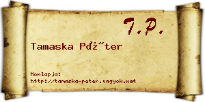 Tamaska Péter névjegykártya